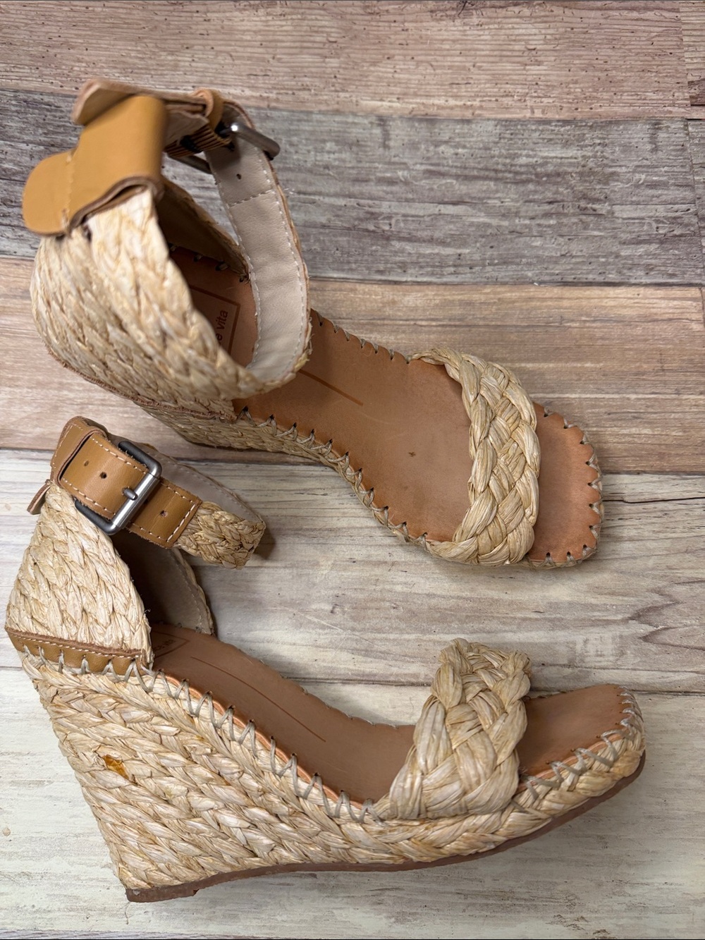 Dolce Vita Nilton Braided Wedge Espadrille Sandals 7.5